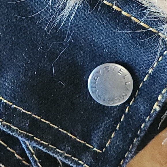 COPY - Stella McCartney Faux Fur Jacket with Denim Detail Trim - Picture 6 of 16